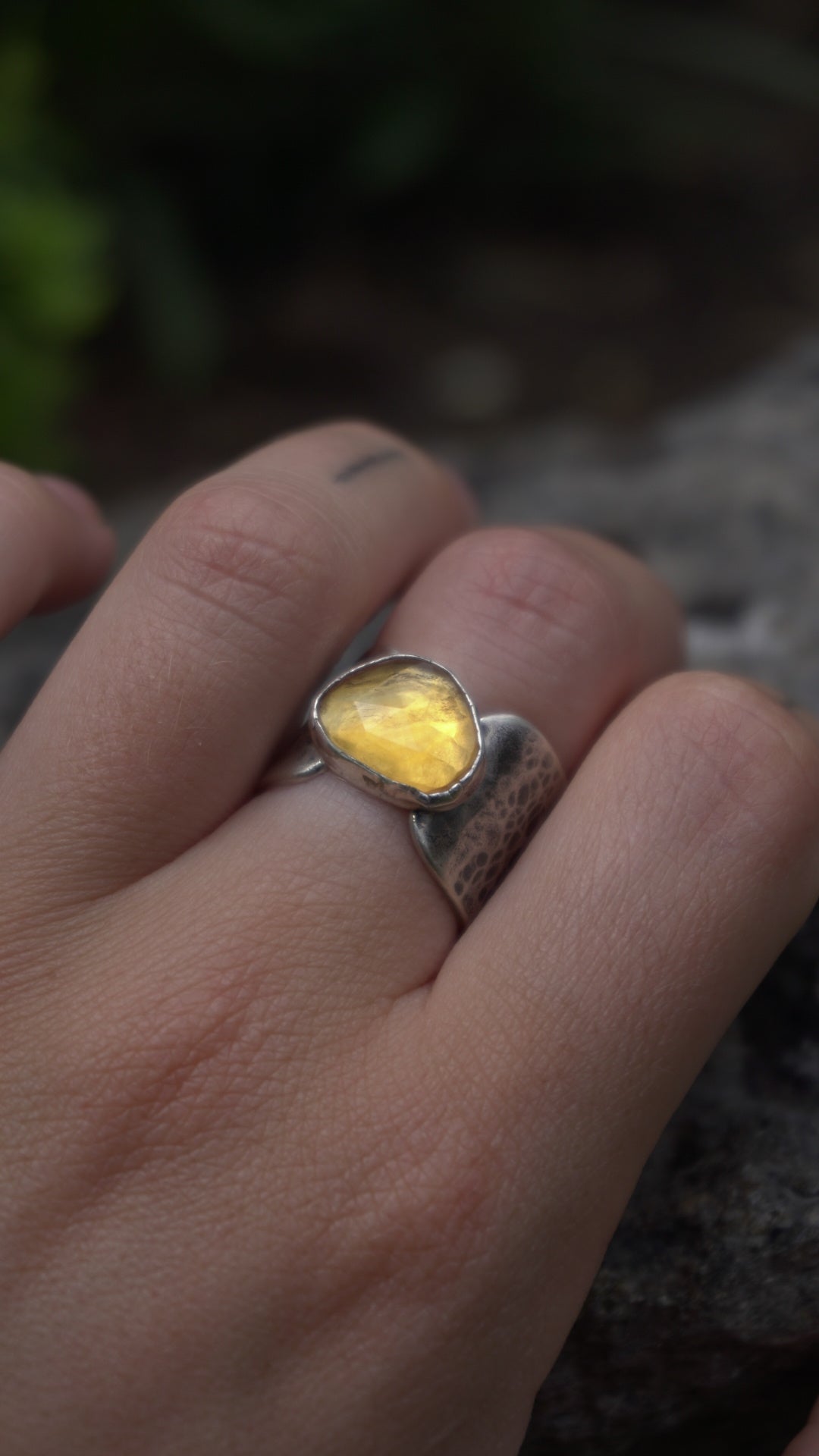 Citrine Dappled Light Ring