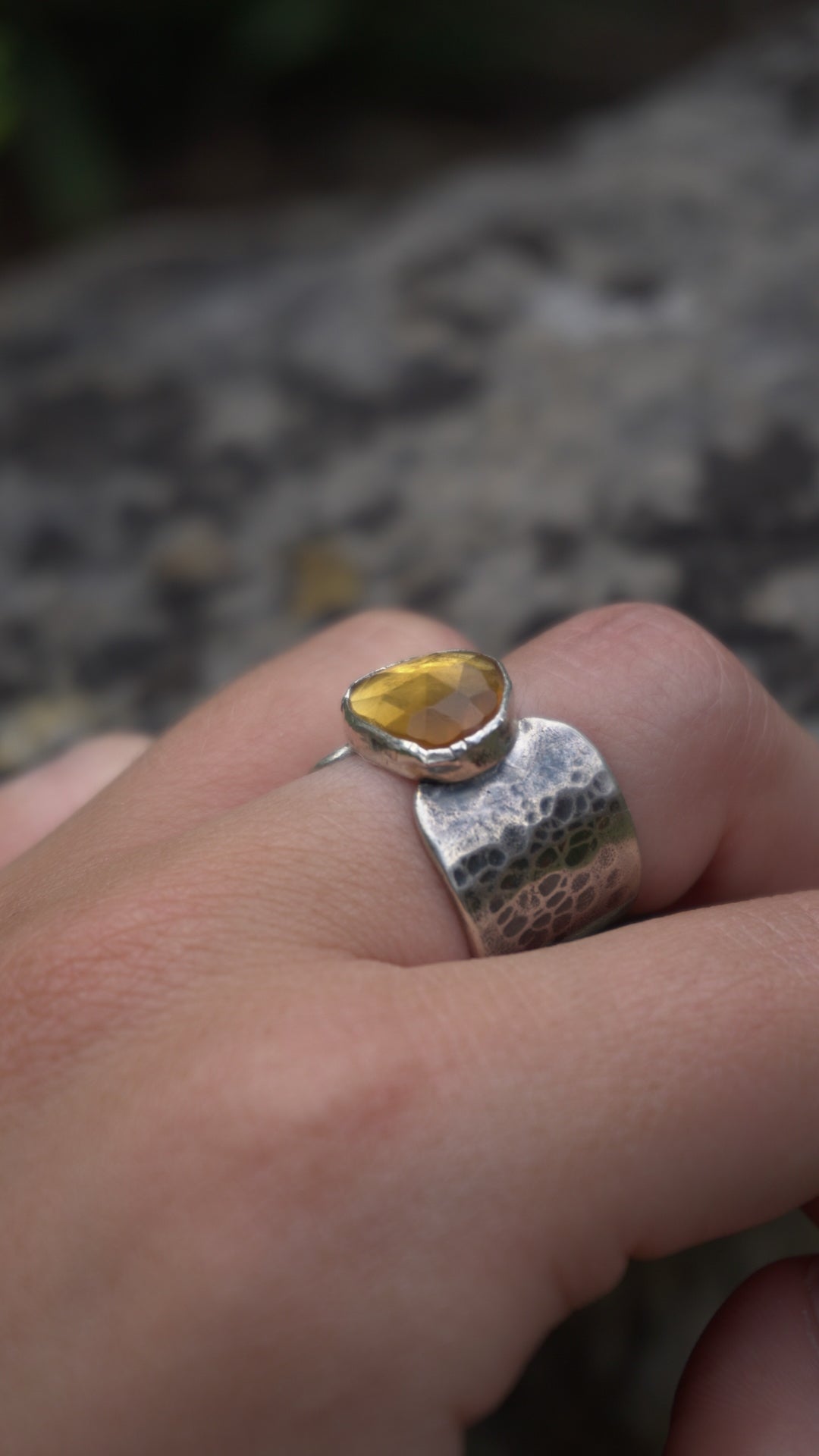 Citrine Dappled Light Ring