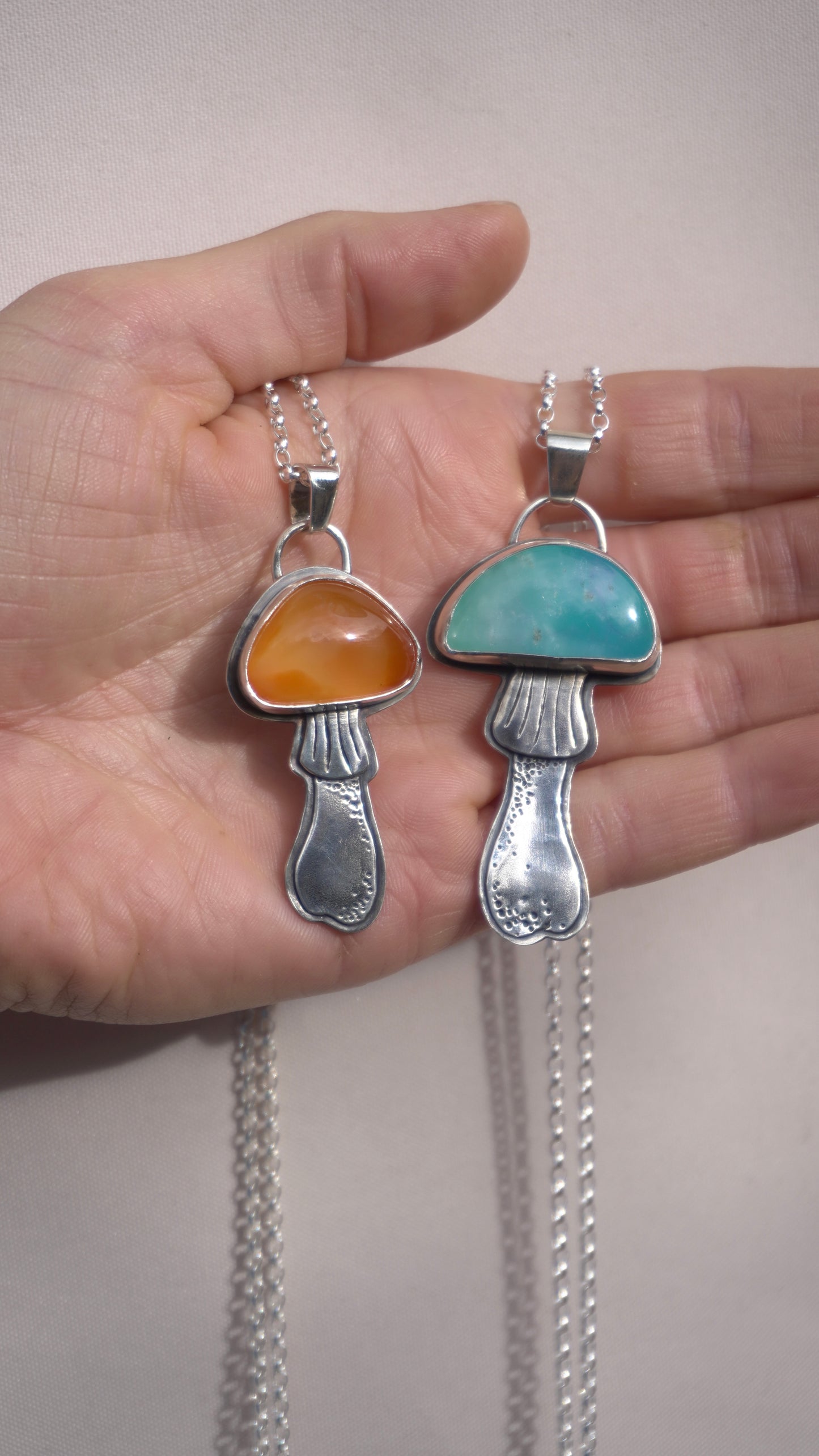 Carnelian Mushroom Pendant