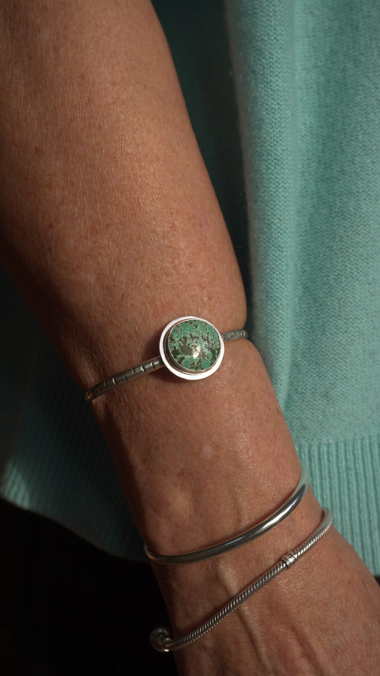 Tibetan Turquoise Birch Cuff
