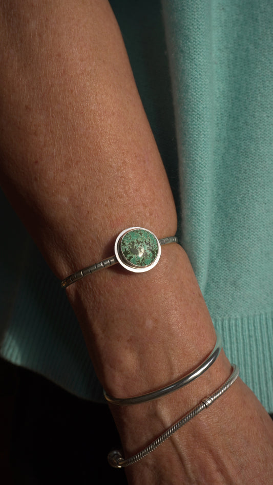 Tibetan Turquoise Birch Cuff