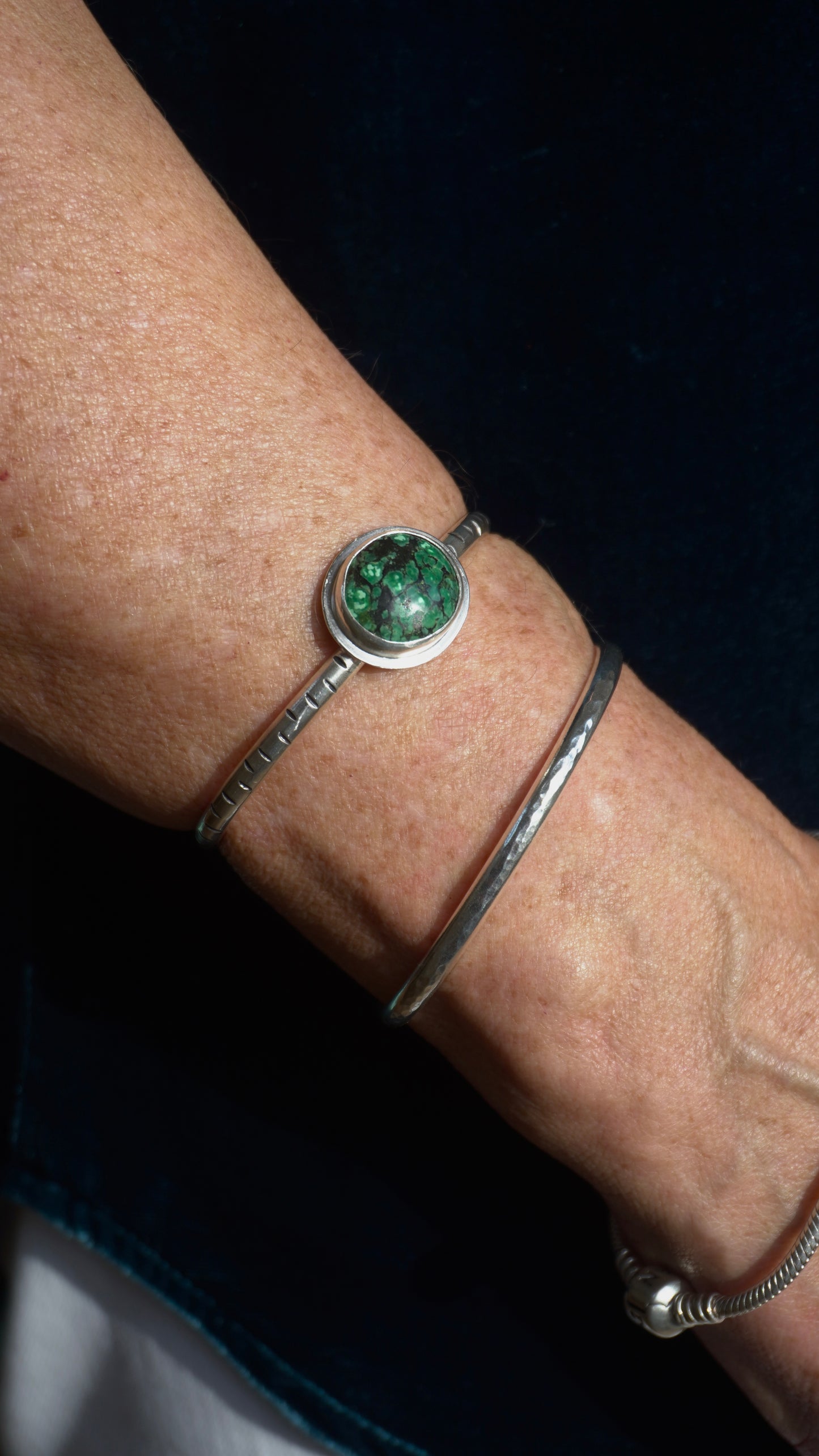 Tibetan Turquoise Birch Cuff