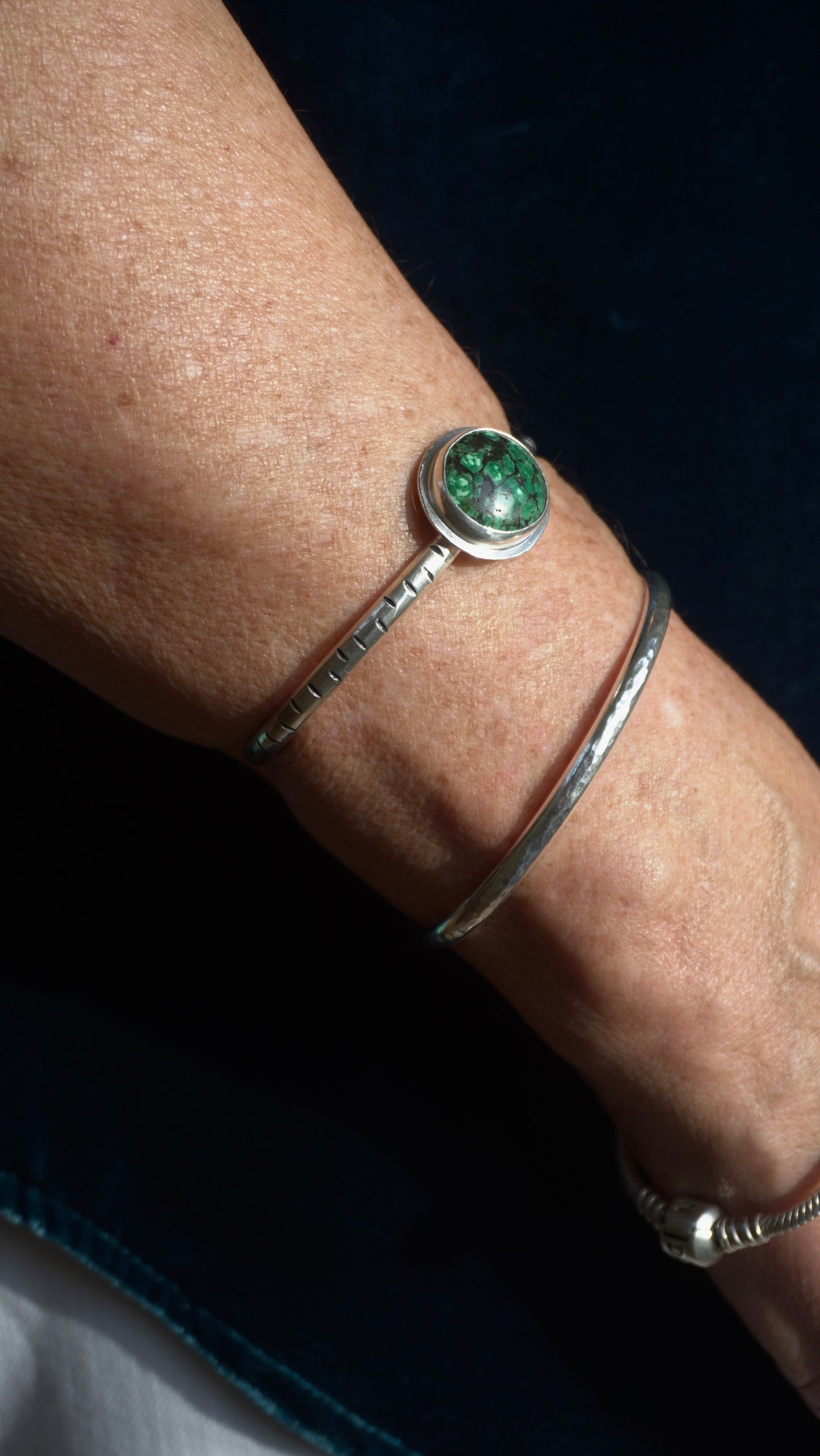 Tibetan Turquoise Birch Cuff