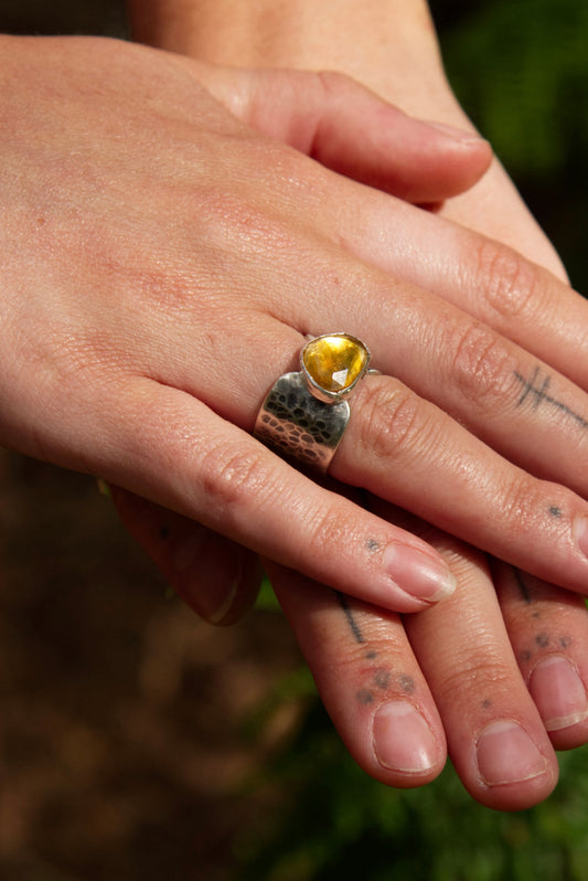 Citrine Dappled Light Ring